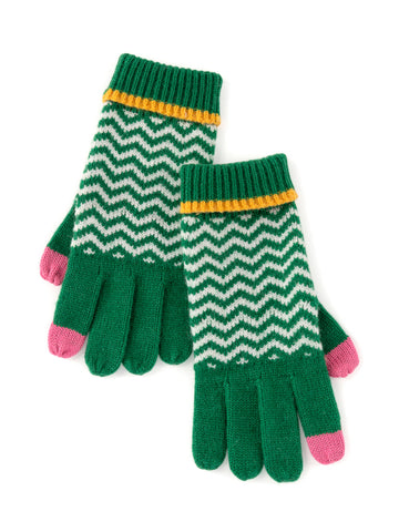 SHIRALEAH OLIVIA TOUCHSCREEN GLOVES, GREEN