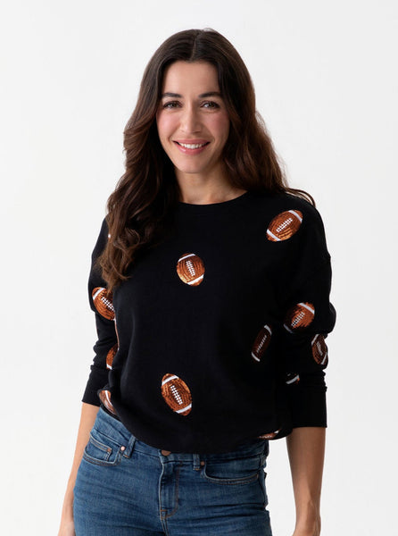 Football Sequin Sweatshirt