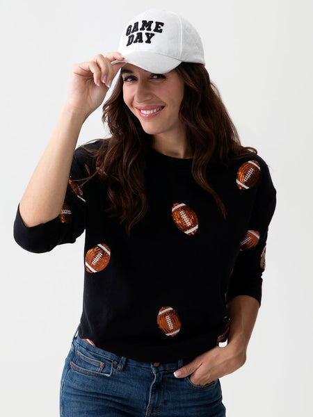 Football Sequin Sweatshirt