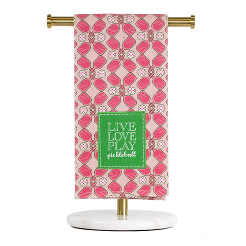 Live Love Play Pickleball Hand Towel