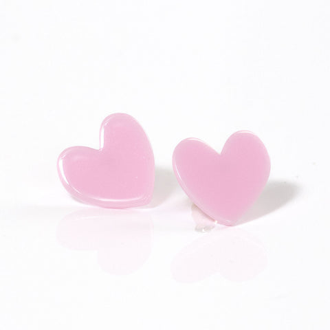 Heart Acetate Stud Earrings