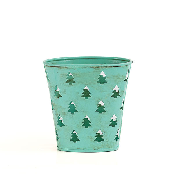 6" Christmas Tree Gift Tin (mint or antique white)