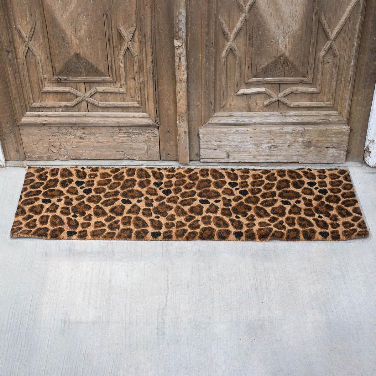 Leopard Coir Double Doormat