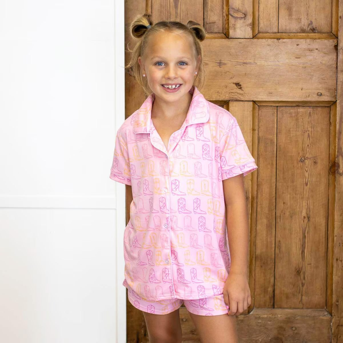 Girl's Cowgirl Walk Sleep Short Set