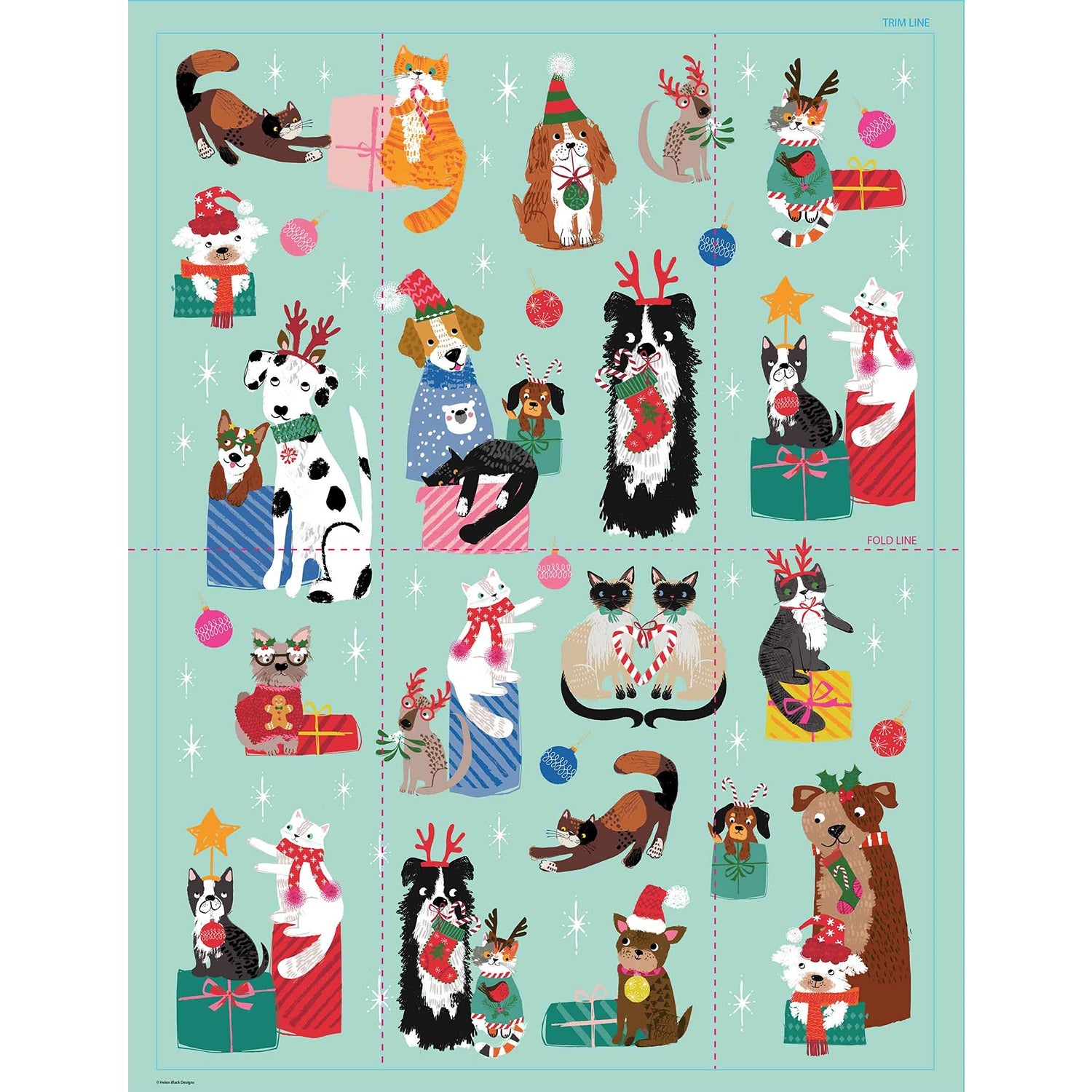 Happy Holidays 100% Cotton Tea Towel