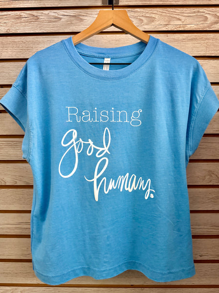 Raising Good Humans vintage wash tee