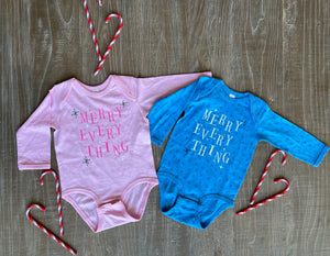 Merry Every Thing onesies