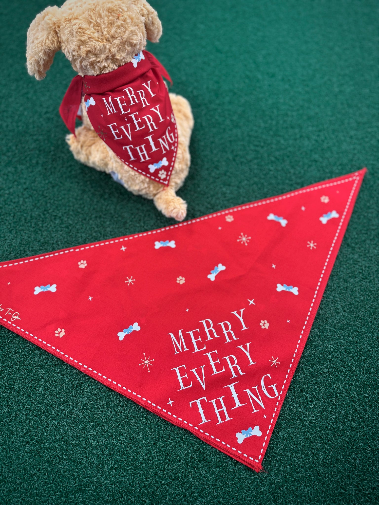 MERRY EVERY THING dog bandana