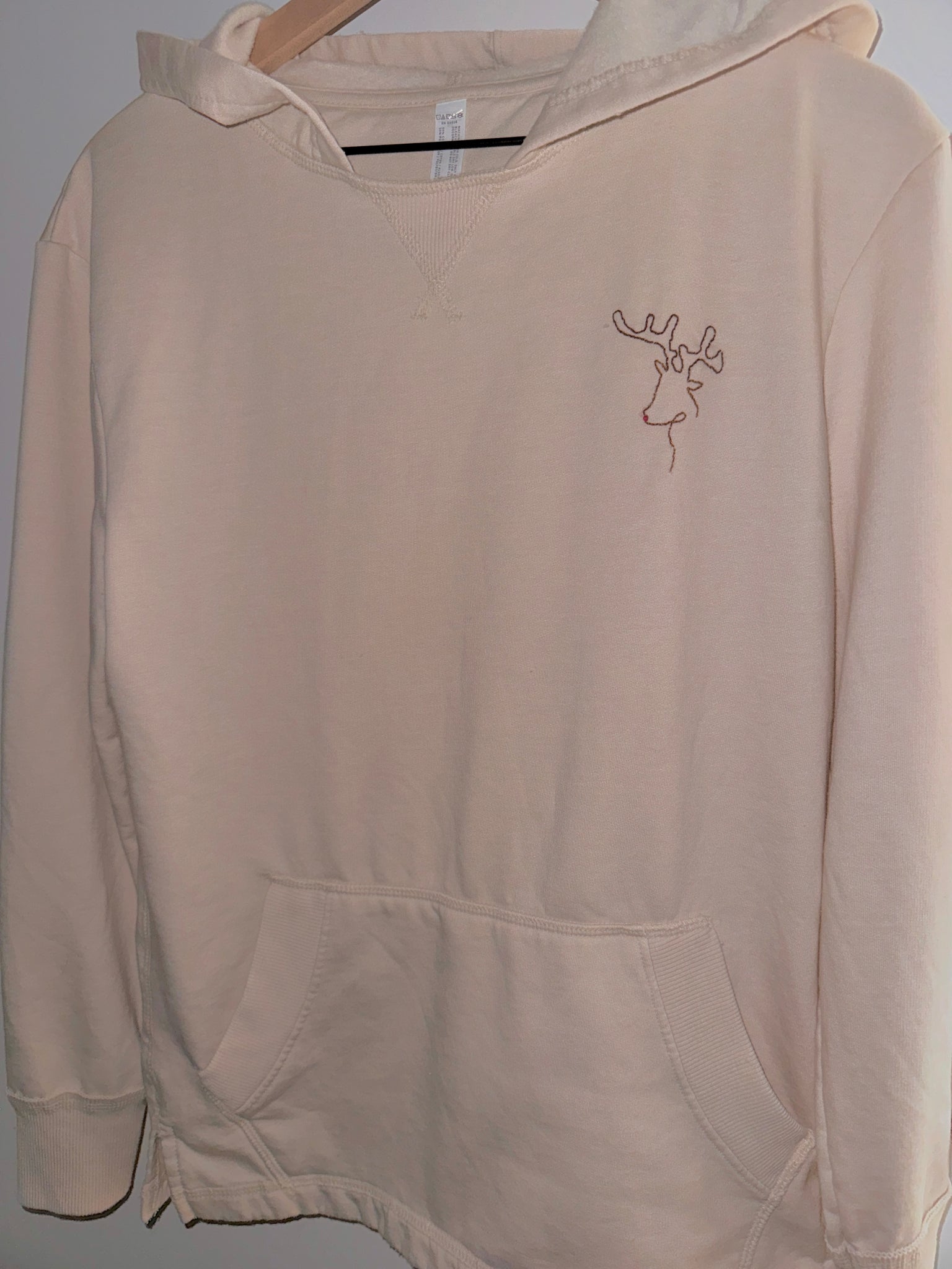 Embroidered Reindeer Hoodie unisex