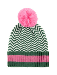 Olivia Beanie in Green or Pink