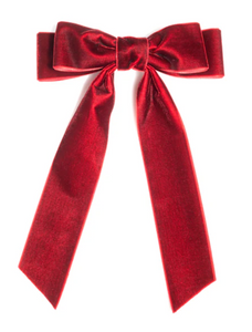 Shiraleah bow clip, wine