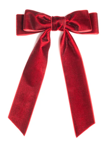 Shiraleah bow clip, wine