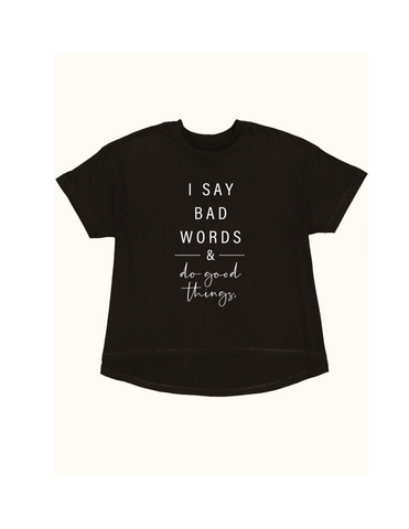 BAD WORDS hi-lo women's t-shirt