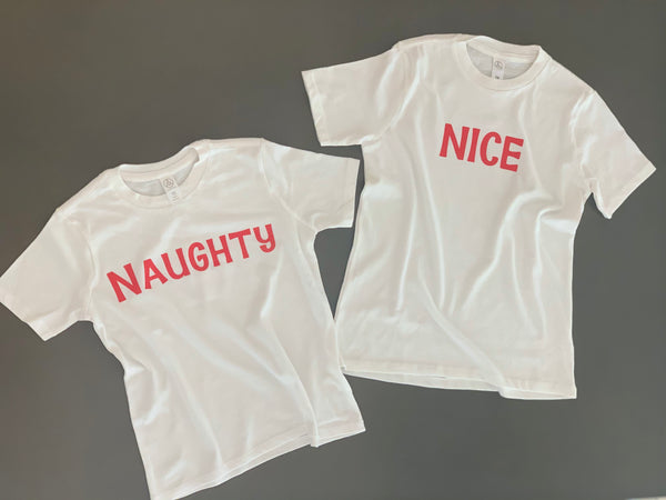 NAUGHTY or NICE youth t-shirt